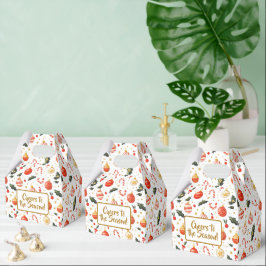 Caixinha De Lembrancinhas Candy & Ornaments Bright Christmas Pattern