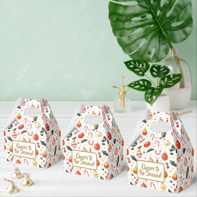 Caixinha De Lembrancinhas Candy & Ornaments Bright Christmas Pattern (Múltiplo)