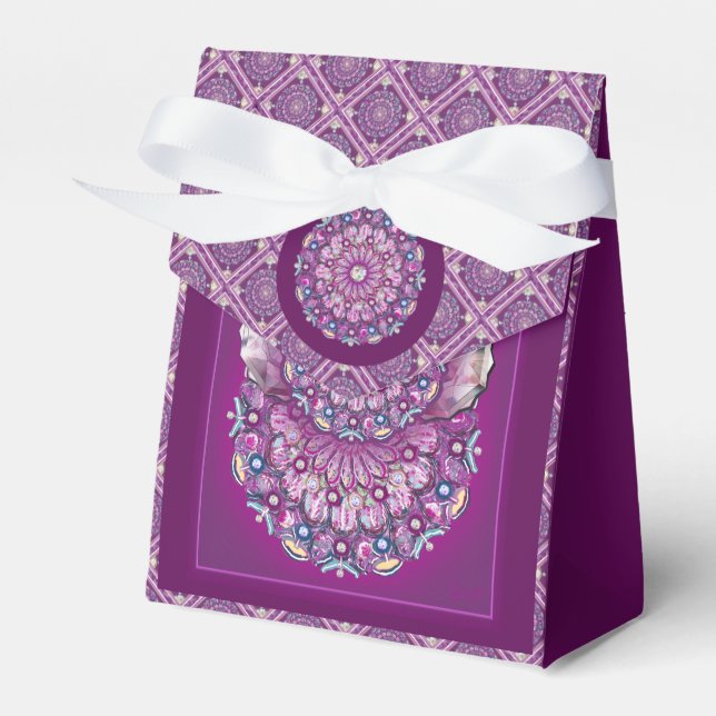 Caixinha De Lembrancinhas Cardinal Red Rosace (Frente)