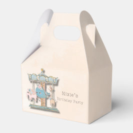 Caixinha De Lembrancinhas Caricatura Animais Carrossel Festa de aniversário