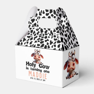Caixinha De Lembrancinhas Caricaturas da vaca, sou um primeiro aniversario d