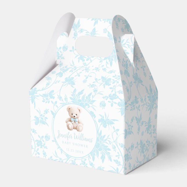 Caixinha De Lembrancinhas Carneiro de ursinho chá de ursinho azul (Frente)