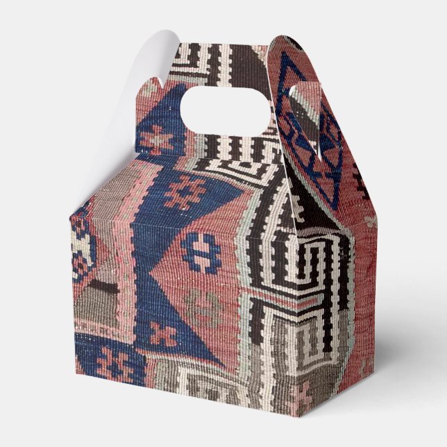 Caixinha De Lembrancinhas Carpete Persa Vermelho Vermelho Antiguo Turco (Frente)