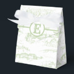 Caixinha De Lembrancinhas Carta de Chattanooga Sage<br><div class="desc">Ama Chattanooga? Mostre isso com esta caixa de favores monogramada com uma toile de juoy temática de Chattanooga! Perfeita para o seu casamento em Chattanooga. Observe atentamente o design e você reconhecerá elementos como a Ponte Walnut Street, a Ponte Market Street, o Aquário do Tennessee, Lookout Mountain, um barco a...</div>