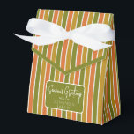 Caixinha De Lembrancinhas Cartões de natal Dourado, laranja, verde-oliva<br><div class="desc">Caixa de favoritos Dourada,  laranja,  verde-oliva com fita e cartões de natal simples. Perfeito para todos os temas de decoração de presentes; simples/minimalista a maximalista,  dependendo de embelezamentos adicionais.</div>