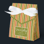 Caixinha De Lembrancinhas Cartões de natal Dourado, laranja, verde-oliva<br><div class="desc">Caixa de favoritos Dourada,  laranja,  verde-oliva com fita e cartões de natal simples. Perfeito para todos os temas de decoração de presentes; simples/minimalista a maximalista,  dependendo de embelezamentos adicionais.</div>