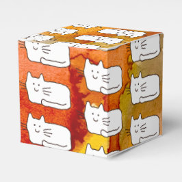 Caixinha De Lembrancinhas Cartoon Cats Doodle Line Drawing Favor Boxes