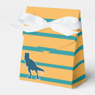 Caixinha De Lembrancinhas Cartoon T-rex dinossauro amarelo e azul para rapaz