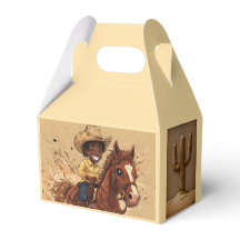 Cartoon Western Ride Tall Cowboy