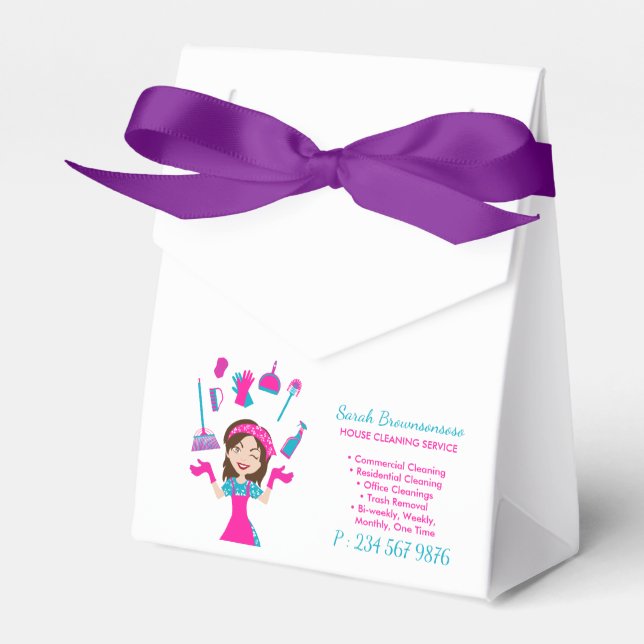 Caixinha De Lembrancinhas Casa de Desenho Rosa Azul Roxo (Frente)