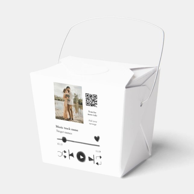 Caixinha De Lembrancinhas Casal personalizado do player de música (Frente)