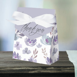 Caixinha De Lembrancinhas Casamento Aquarela Floral Roxo Boho