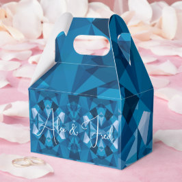 Caixinha De Lembrancinhas Casamento Azul Moderno e Bonito