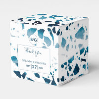 Casamento Azul Mosaico Moderno Abstrato Terrazzo