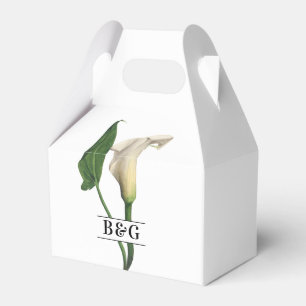 Caixinha De Lembrancinhas Casamento Botânico Elegante Calla Lily Green