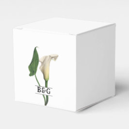Caixinha De Lembrancinhas Casamento Botânico Elegante Calla Lily Green