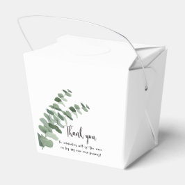 Caixinha De Lembrancinhas Casamento Botânico Eucalyptus Negro e Branco