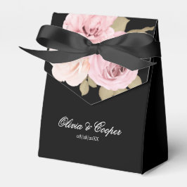Caixinha De Lembrancinhas Casamento Chic com Rosas Rosa Negras