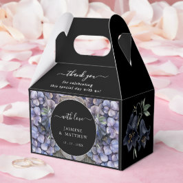 Caixinha De Lembrancinhas Casamento Chic Obrigado Clássico Floral Preto Temp