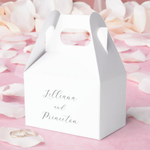 Caixinha De Lembrancinhas Casamento Clássico Preto e Branco Elegante