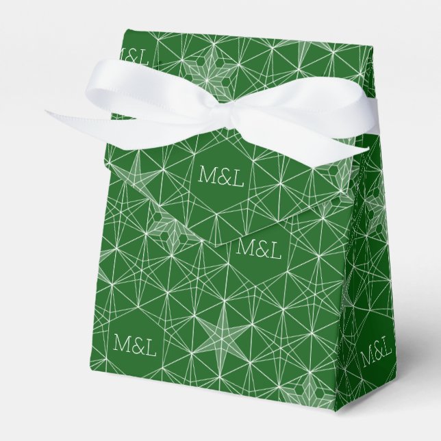 Caixinha De Lembrancinhas Casamento com Floco de Neve estilo Japandi (Frente)