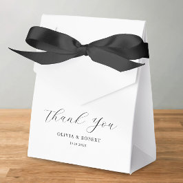 Caixinha De Lembrancinhas Casamento com Laço Preto Elegante