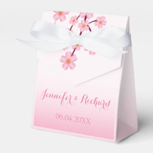 Caixinha De Lembrancinhas Casamento com o Branch Sakura de Cerejeira Rosa