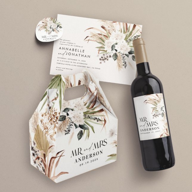 Caixinha De Lembrancinhas Casamento com o partido moderno Boho da Sra. Pampa (Criador carregado)