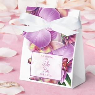 Caixinha De Lembrancinhas Casamento com Orquídeas Florais