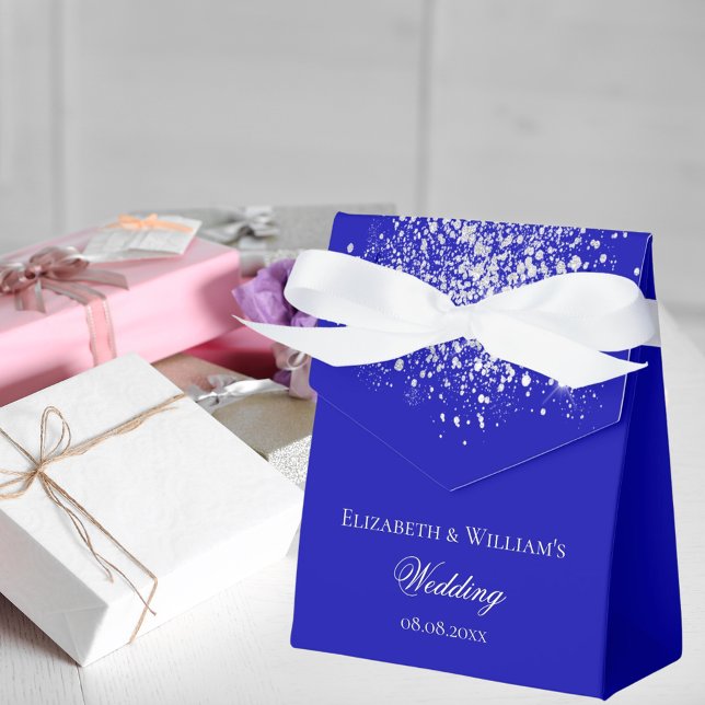 Caixinha De Lembrancinhas Casamento com relva azul-real (Criador carregado)