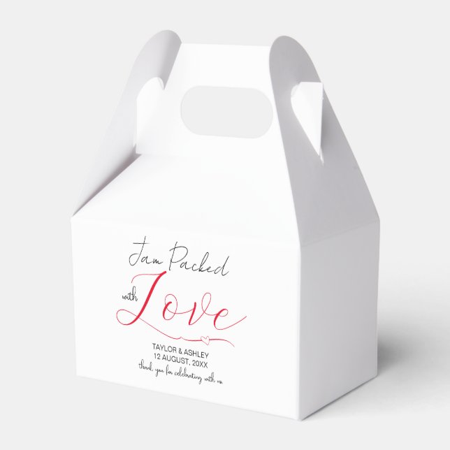 Caixinha De Lembrancinhas Casamento com Tipografia do Amor (Frente)