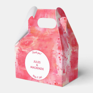 Caixinha De Lembrancinhas Casamento Cor de Água Cor-de-Rosa Moderna Abstrato