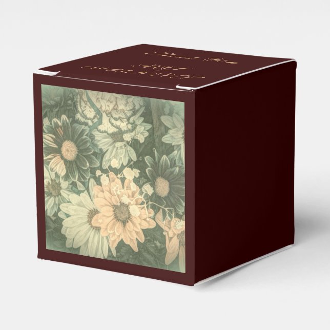 Caixinha De Lembrancinhas casamento da margarida de verão da boemia retro hi (Frente)