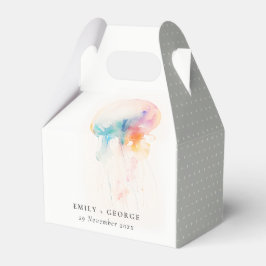 Caixinha De Lembrancinhas Casamento de águas-vivas submarinas de coloração a