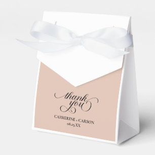 Caixinha De Lembrancinhas Casamento de Beige da Caligrafia Moderna