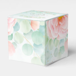 Caixinha De Lembrancinhas Casamento de Blush Peony Greenery Eucalyptus Water