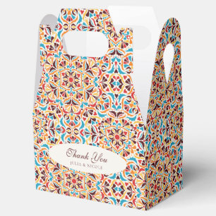 Caixinha De Lembrancinhas Casamento de Borda com Estilo Floral de Marfim, Lu