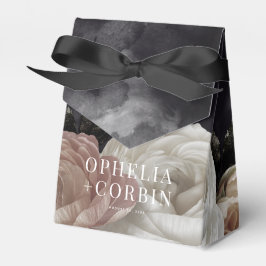 Caixinha De Lembrancinhas Casamento de Bouquet Rosa Negra-Fumaça