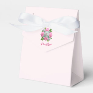 Caixinha De Lembrancinhas Casamento de Buquê de Peony