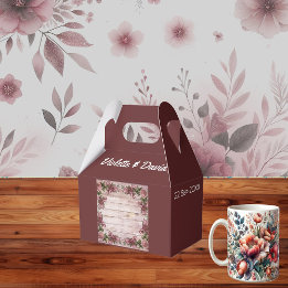 Caixinha De Lembrancinhas Casamento de Campo Floral de Rosas Rustic Woodland