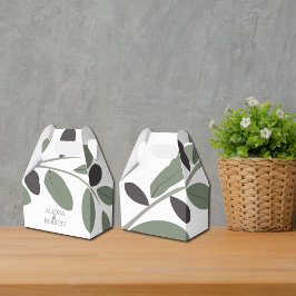 Caixinha De Lembrancinhas Casamento de charme Sylized Olive Branch Mediterrâ