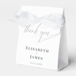 Caixinha De Lembrancinhas Casamento de Chic com Caligrafia e Branco minimali