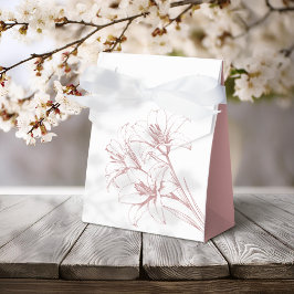 Caixinha De Lembrancinhas Casamento de Contorno de Lily Rosa