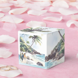 Caixinha De Lembrancinhas Casamento de Destino de Verão Minimalista