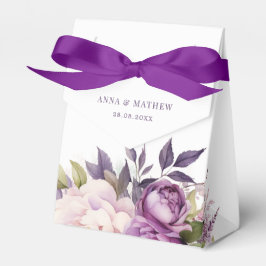 Caixinha De Lembrancinhas Casamento de Dusty Purple Lavanda Floral Boho mono
