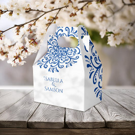 Caixinha De Lembrancinhas Casamento De Fardo Azul Whimsical