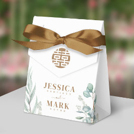 Caixinha De Lembrancinhas Casamento de Felicidade Dupla Eucalyptus