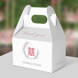 Caixinha De Lembrancinhas Casamento de Felicidade Dupla Moderna Obrigado