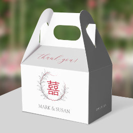 Caixinha De Lembrancinhas Casamento de Felicidade Dupla Moderna Obrigado