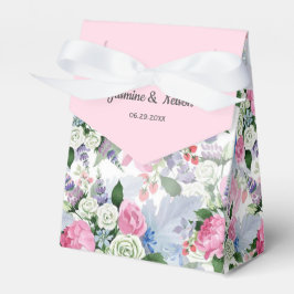 Caixinha De Lembrancinhas Casamento de flor de aquarela rosa-rosa-brava-russ